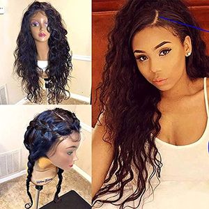 Natural Wave Lace Front Pruik 360 Laces Bronlow Braziliaanse Krullend Sluiting Pre-pluzed Losse Golvende Haar Pruiken Diva1 130% Dichtheid