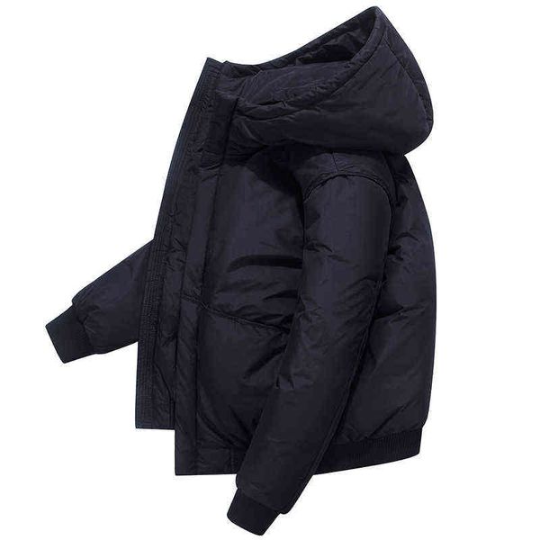 Manteau de doudoune courte 2020New tendance cool mode hommes hiver noir chaud mâle outillage veste hommes manteau mode polaire à capuche G1115