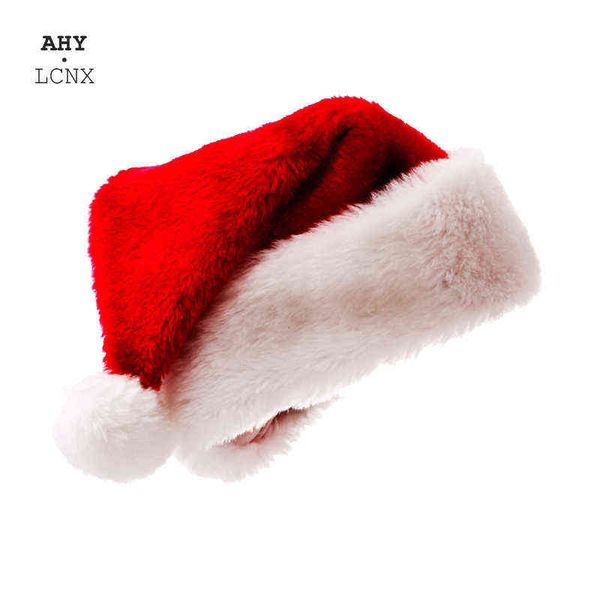 Short Fluff Christmas Hat Accesorios de fotografía para bebés Niño Niña Regalo de Año Nuevo Cosplay Santa Cap Decoraciones para el hogar Cálido invierno Y21111