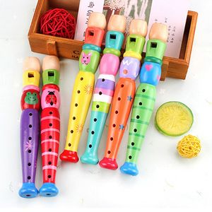 Kort fluitgeluid Kid Woodwind Muziekinstrument Early Education Ontwikkel Type 6-Holes Recorder Wooden Flute Musical Instruments