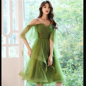 Korte afstudeerjurken Ruches Emerald Green Vestidos de cocktail Sukienki Homecoming KoktaJlowe 240320