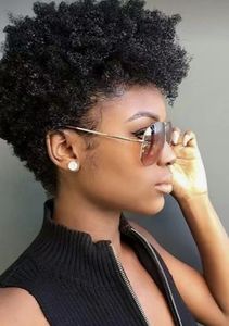 Court haut Afro Puff cordon queue de cheval crépus bouclés chignon cheveux brésiliens extensions courtes postiches Updo cheveux naturels coupe effilée boucles au crochet coupe ruban 120g