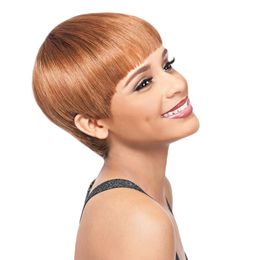 Short Human Hair Wigs for Black Women Pixie Cut Short Wigs Layered Brazilian Real Hair Glueless Full Machine Made