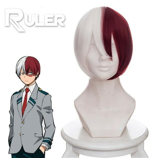 Anime de couche courte mon héros universitaire Todoroki Shouto Cosplay Wig2929651