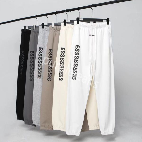 Pantalones cortos de diseñador para hombre ropa ess Pantoufle Color sólido Pantalones de chándal en blanco y negro para hombres Mujeres Jogger essen sudadera con capucha