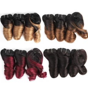 Court Ombre Cheveux Humains Tisse Vague de Corps Romance Curl 810 Pouce 3 PCSSet Malaisie Indien Lâche Vague Remy Extensions de Cheveux Humains7162596