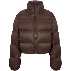 Parkas courts pour femmes, vêtements de rue, manteau de coupe, veste bouffante douce coréenne, manteau chaud épais avec fermeture éclair noire pour femmes, 2024, 240205