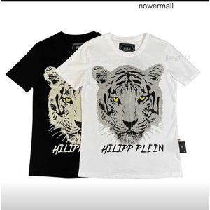 Court Plein Diamond Philipps Large pp Casual Designer Slim Year Edz of Men's The Round Tiger T-shirt PP Fit Skull Tiger Hot GF2X