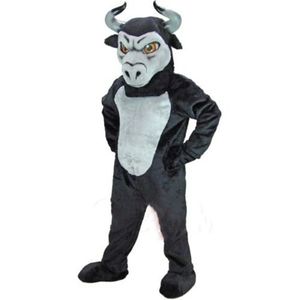 Korte pluche gevechtsstiermascotte kostuum Halloween Christmas Fancy Farty Dress Cartoon Character Outfit Suit carnaval unisex volwassenen outfit