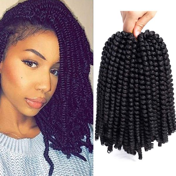 Cheveux courts pré-torsadés crépus bouclés printemps Curl tresses pré-torsadées Twist Crochet tressage cheveux