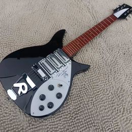 guitare électrique rickenback à échelle courte 3 micros guitarra finition noire édition limitée guitare personnalisée