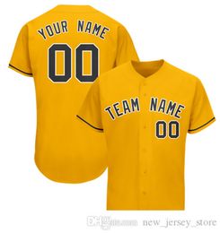 Jersey de béisbol de manga corta personalizado coser su nombre/número transpirable 047