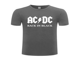 Camiseta para hombres de manga corta para hombre top camiseta ACDC Atrás en camisetas negras