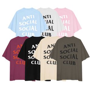 Camiseta rosa para hombre Camiseta de manga corta Estilo hip-hop Estampado en blanco y negro Camiseta de diseñador para hombre ACC Tamaño S-XL