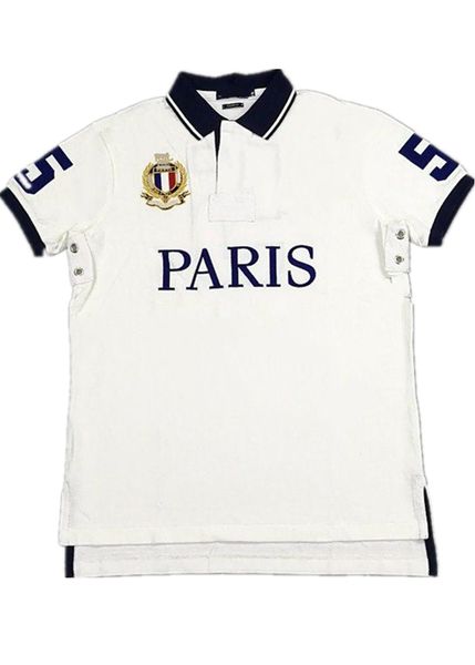 Polos City Courte-manche à manches courtes Paris de haute qualité 100% coton French Men's Technology T-shirt Casual