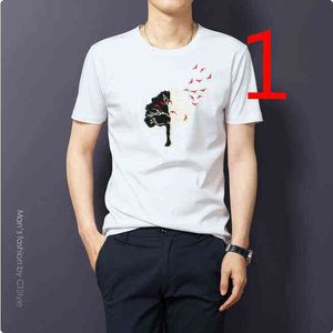 T-shirt manches courtes, col rond derrière la bande de couleur pour homme et femme G1229