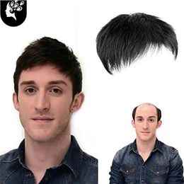 Courte raide synthétique Tropper Cheveux noirs naturels pour les jeunes hommes Topper Toupee Clip Male mec Male Portez votre beauté 240314