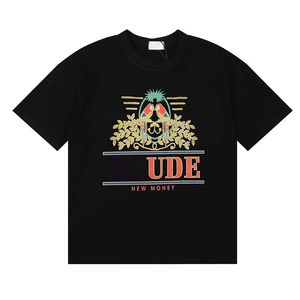 Camiseta corta Rhude Tshirts Mens T Shirt Diseñadora Camiseta Moda informal Camas de manga corta