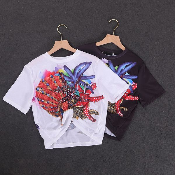 Tops courts vêtements femmes designer crop top girls mignons tshirts basic blanc noir chemises femelles sexy