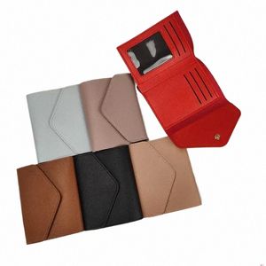 Korte portemonnee Dames Purse Multi-Card Multifuncti Card Holder Coin Purse Fi Simple Three Fold Short Clip Vrouw Mini Wallet A3li#