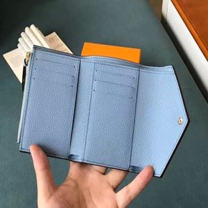 portefeuille courte portefeuille des créateurs de créateurs de marque support de carte de mode pochette en cuir victorine 234m