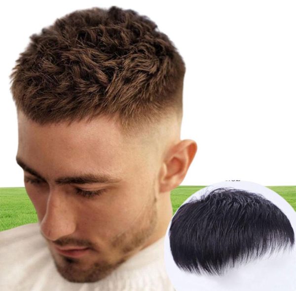 Pelucas cortas para hombres039 Masculas Black Wig Synthetic Natural Hair estilo para jóvenes cabello escasez de cabello 54676055811319