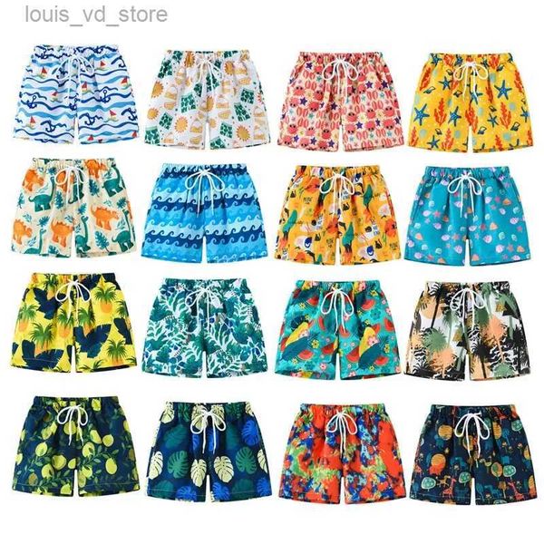 Shorts 2-8 ans Children Beach Shorts Cartoon Imprimé 2023 Boys de maillot de bain Shorts de baignade de bain de bain de bain de baignade