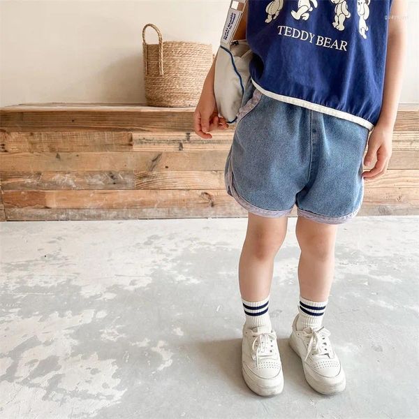 Pantalones cortos 2023 niños Denim Girls Loose Casual Baby Boys Beach Kids Summer Jean Ropa de moda