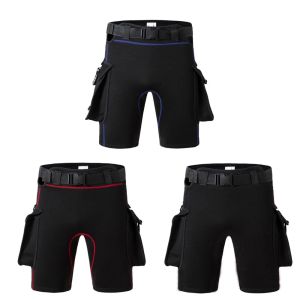 Shorts 2023 Fashion Neoprene Diving Shorts Heren Sunscreen Shorts met gewichtszak verstelbare elastische diepe duikuitrusting shorts