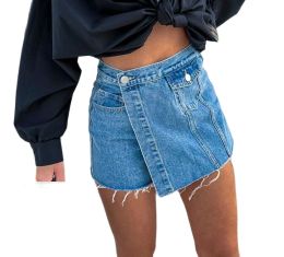 Shorts 2023 Nieuwe zomer dames casual jeans denim shorts feminino blauw zwart