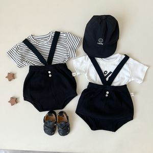 Shorts 2023 Summer Baby Solid Pp Pants Cotton Toddler Infant Boy Strap born Casual Jumpsuit Girl 024M 230628