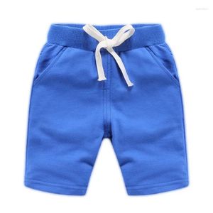 Short d'été en coton pour garçons et filles, couleur unie, culotte pour enfants, taille élastique, pantalon court de plage, de sport, vêtements pour enfants en bas âge, 2023