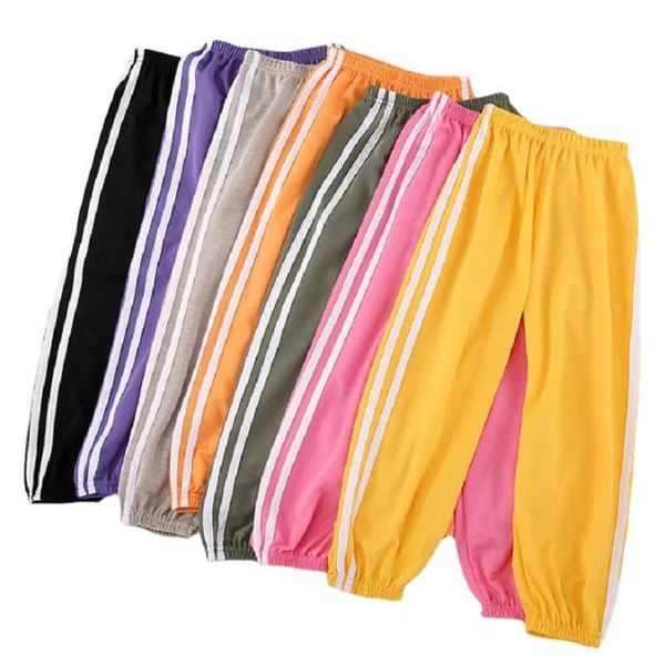 Shorts 3-12 ans pour enfants pantalons harem sport bonbon coloré harem pantalon garçon et fille patch travail pantalon cordon de gamme