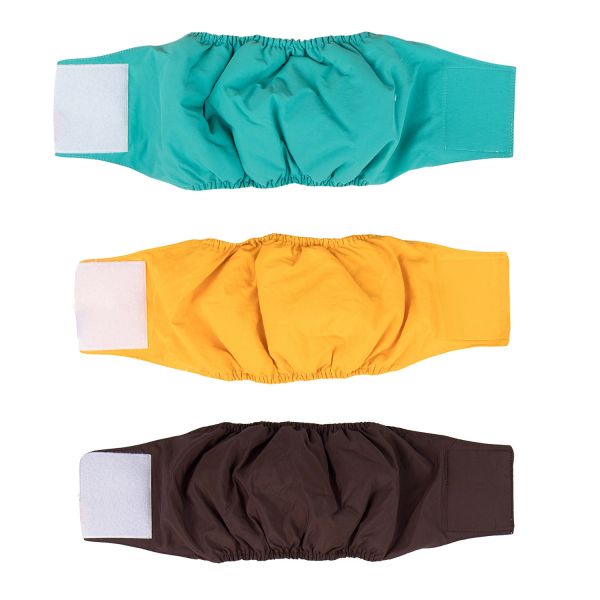 Pantalones pantalones 3 bandas de vientre para perros pañales para perros reutilizables para perros para perros de alta absorción envoltura bragas para mascota incontinencia