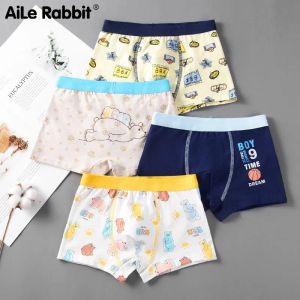 Shorts 3 pièces pour enfants sous-vêtements Cartoon dessin animé Short pour enfants Pirage pour bébé garçon Boxer Boxer Stripes Teenagers coton Sous-pants