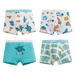 Shorts 4pcs / PCS Sous-vêtements pour enfants Rocket Rocket Child's Shorts Underwear Boy Infant Toddler Child Boxer Stripe Youth Cotton