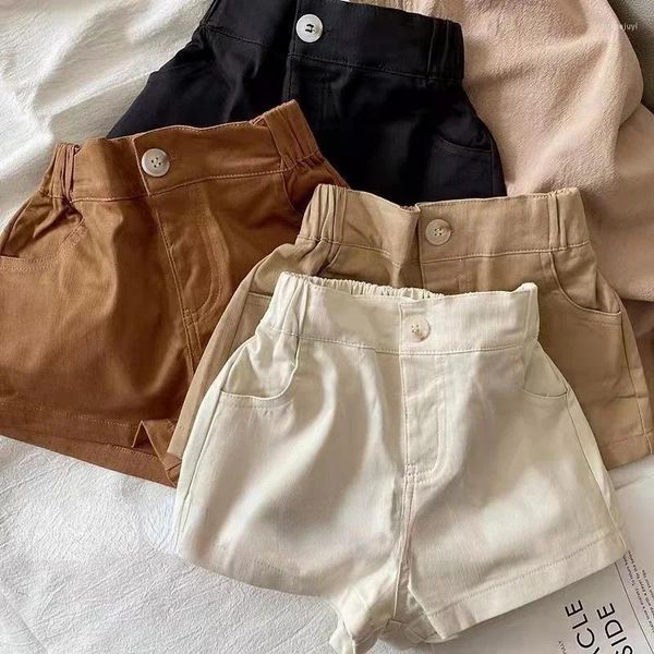 Shorts d'été pour bébés, pantalons pour enfants, garçons et filles, coréen, beau, grande poche, ample, assorti, 2024