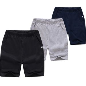 Pantalones cortos para niños grandes al por mayor 815 años de edad para niños Casual corto clásico tricolor negro blanco gris estudiante niños pantalones de chándal 230613