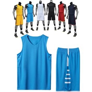 Shorts Blank Basketball Jersey Mens Sport Tshirts Set Uniform Mesh Sweet Awirtable Veste