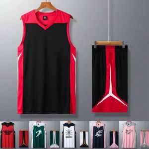 Shorts Blank Basketball Training Suit Enfants Adultes Basketball Jersey Shorts équipe Uniforme Sans manches Sports Sports Personnages Personnalisés