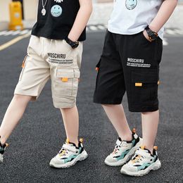 Shorts Boy Kids Summer Pant Casual Letter Cotton Bottom Children 110170 Teenager Beach 230327