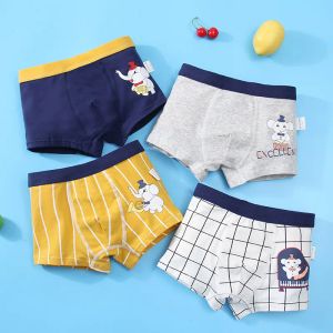 Pantalones cortos de ropa interior para niños dibujos animados para niños pantalones cortos chicas chicas niño boxeadores para niños pequeños rayas adolescentes algodón de algodón