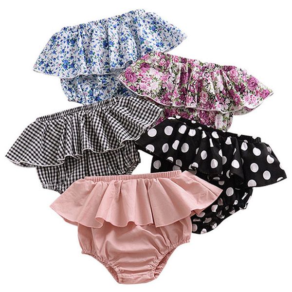 Shorts Marque né Toddler Infant Bébé Enfant Fille Pantalon Court Imprimé Floral Bas PP Bloomers Culotte À Volants En Gros 0-6Y 230617