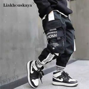 Pantalones cortos Celana Kargo Jogger Anak anak Musim Semi Olahraga Katun Remaja Laki laki Saku Hip Hop Kasual Panjang Pakaian 230516