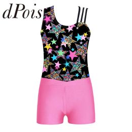 Shorts Children Ballet Gymnastique Tenues pour enfants Tétu imprimé TUTU TETUT AVEC BORDS GYMNASTIQUE JUMPS CART