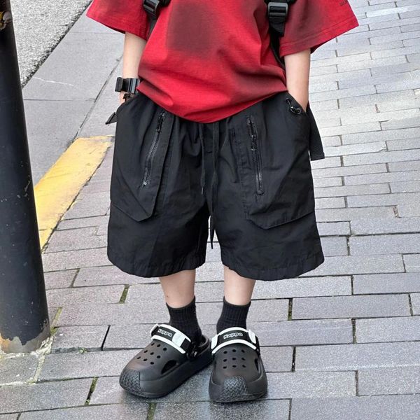 Shorts enfants Vêtements enfants décontractés 2024 Été coréen style garçon mode simple pantalon de cargaison de couleur solide cool