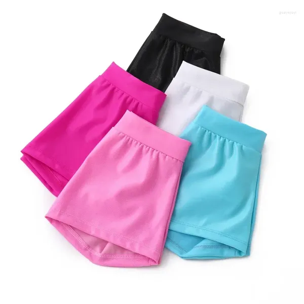 Shorts de gymnastique pour enfants filles, élastiques à paillettes, vélo de Ballet, courts respirants, couleur unie, Leggings pour bébé