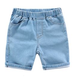 Shorts de Peach Summer Baby Boys Jeans Shorts Children Cotton Denim Shorts Peuter Kids Girls Casual Cowboy Short Pants 230220