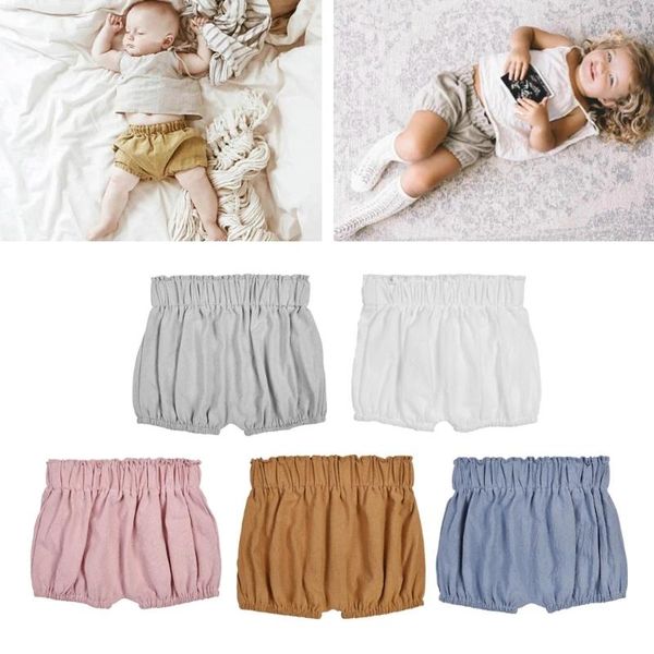 Pantalones cortos DHL 100 Uds., pantalones bombachos de algodón con volantes para bebés y niñas, bragas de verano para niños pequeños