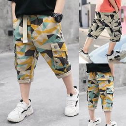 Pantalones cortos EACHIN Boys Summer Loose Pants Teenage Trouser Casual Cargo Short Niños Cintura elástica Algodón 230711